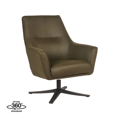 LABEL51 Fauteuil Tod - Groen Stof/Metaal - 76x75x90cm - vtwonen shop