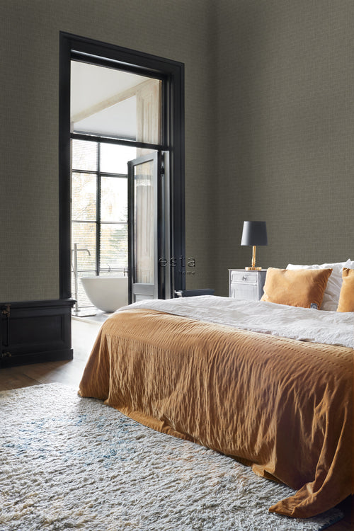 ESTAhome behang krokodillenhuid vergrijsd bruin - 53 cm x 10.05 m - 139186