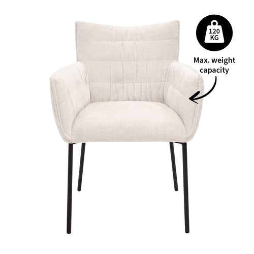 Kick eetkamerstoel Goos - Crème - vtwonen shop