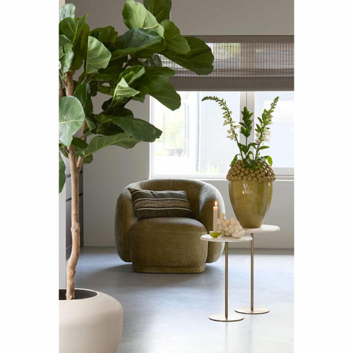 Light & Living bijzettafel Lia - wit - Ø38cm