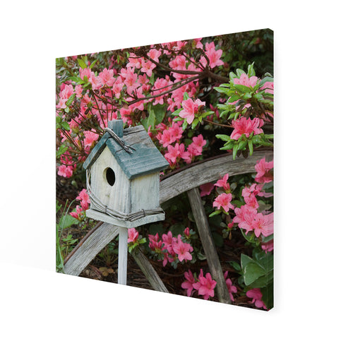Art for the Home Buitencanvas - Vogelhuisje - 50x50cm