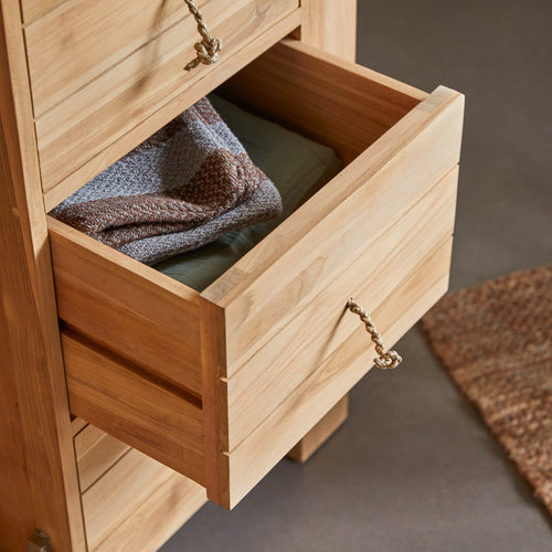 Tikamoon Hangkast voor kinderen van massief teakhout - Naturel - vtwonen shop