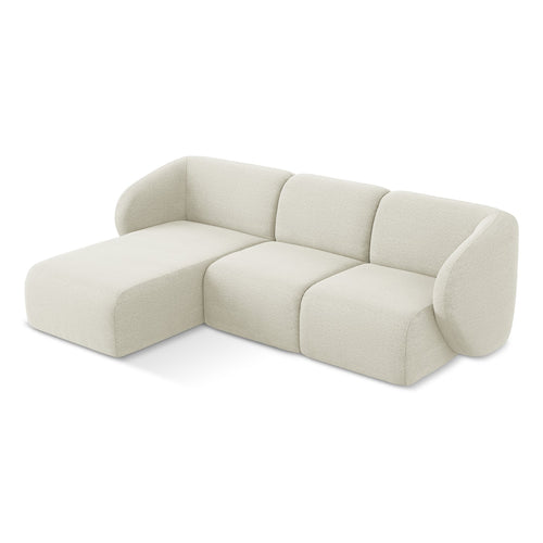 LaMiaSofa hoekbank links Cervo - bouclé - zand - 248x166x98