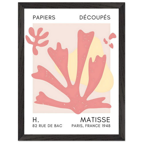 Artfulprints Poster met Lijst Matisse – Abstract bloom taupe   - 30x40 cm - Taupe