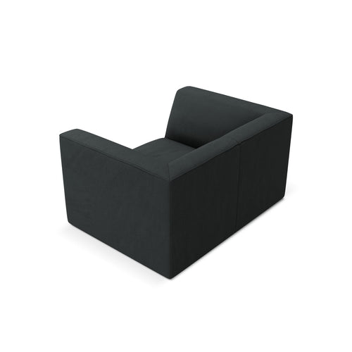 Cosmopolitan Design - Fauteuil Siena ribfluwelen zwart - 92x120x69cm