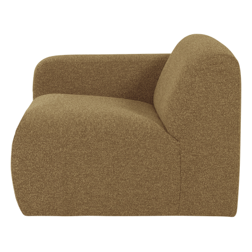 WOOOD 1-zits bank arm links Mojo Base - Bouclé - Geel/Bruin - 74x105x97