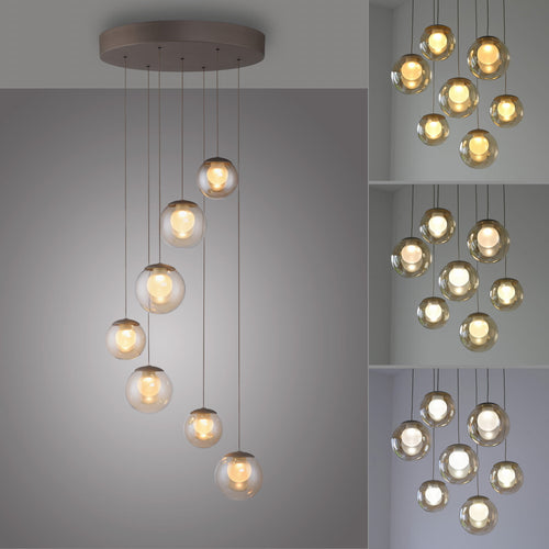 Neuhaus PURE hanglamp Popup - 7 lichts - 40  x 180   cm - champagne