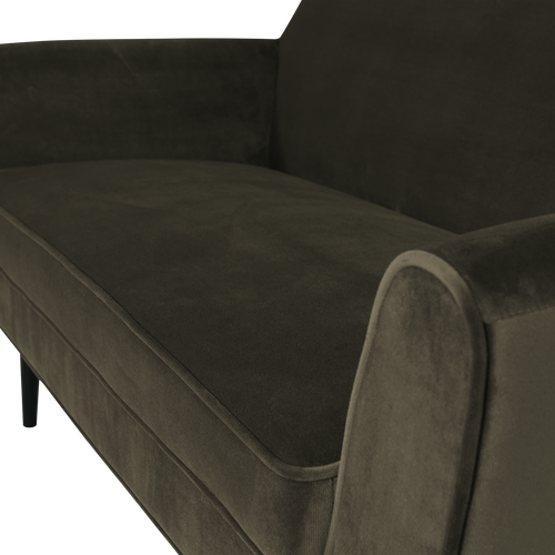 WOOOD bank 150 cm Rocco - Velvet - Warmgroen - 75x150x82