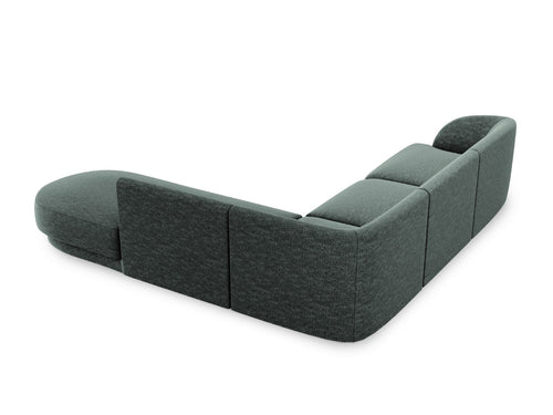 Micadoni rechter hoekbank Miley 6-zits, chenille, olie - 248x255x70cm