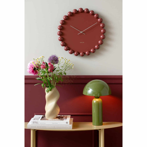 Karlsson wandklok Cadiz Dotty - rood - Ø40cm