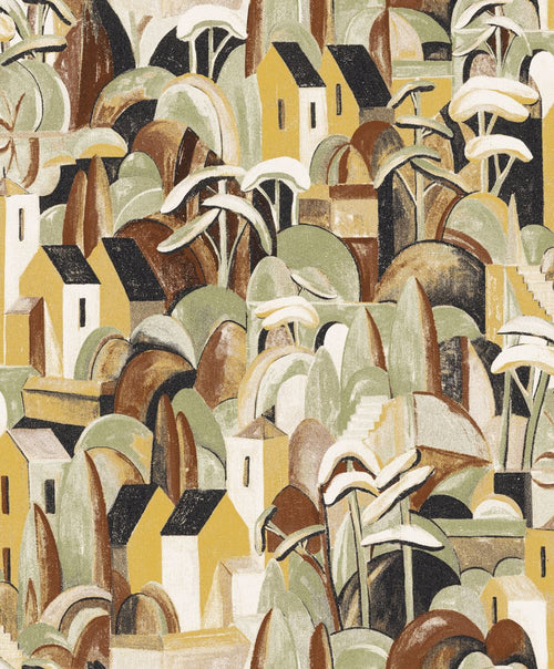 Masureel behang art deco motief bruin - 53 cm x 10.05 m - 631013 - vtwonen shop