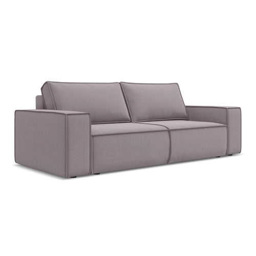 LaMiaSofa 3-zits slaapbank Livorno - velours - lavendel - 255x105x85