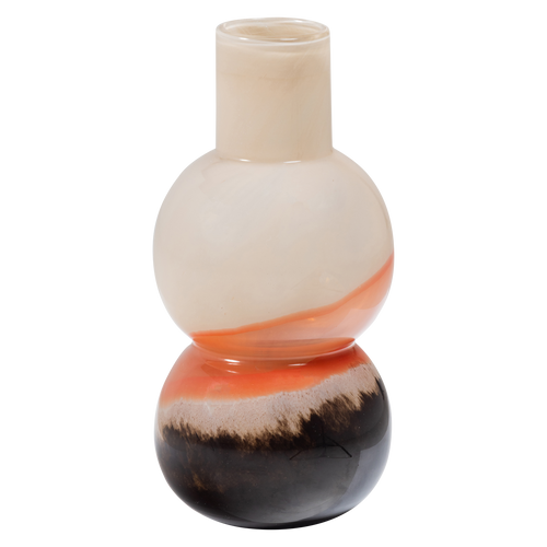 WOOOD vaas Marjon - Handgevormd -  Glas - Bruin - 30x14x14 - vtwonen shop