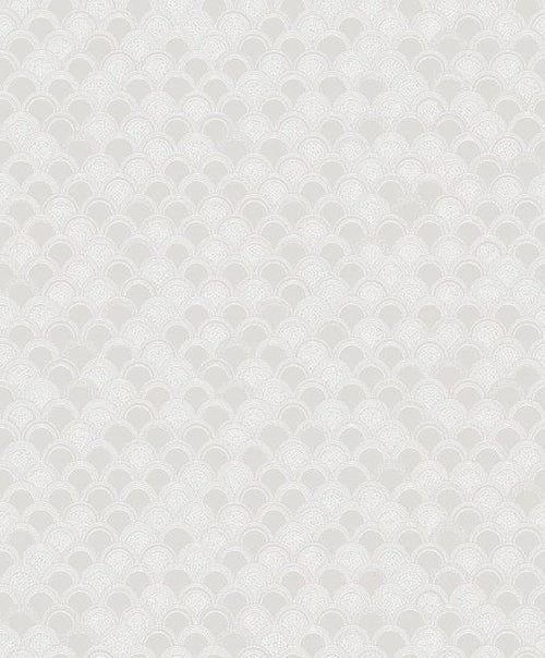 Borastapeter behang art deco motief wit en grijs - 53 cm x 10.05 m - 660856 - vtwonen shop