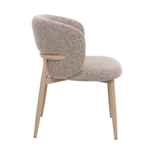 DÉJA Living Eetkamerstoel Varde - Stof - Taupe/Beige - Set van 2