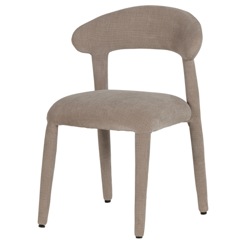 WOOOD eetkamerstoel Sile - Linnenlook - Zand - Set Van 2 - 80x57x55