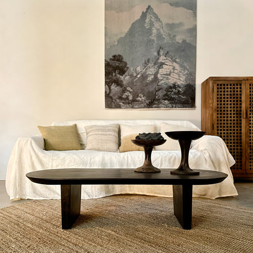 Raw Materials salontafel Bullnose - zwart - 14x60x35 cm - vtwonen shop