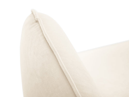 Cosmopolitan Design linker hoekbank Vienna 6-zits, flueel, lichtbeige - 185x275x95cm