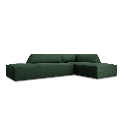 Cosmopolitan Design - Modulaire hoekbank rechts Siena 4-zits, structurele stof groente - 180x273x69cm