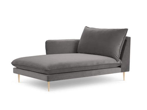 Cosmopolitan Design linker meridiaan Vienna flueel, lichtgrijs - 170x110x95cm