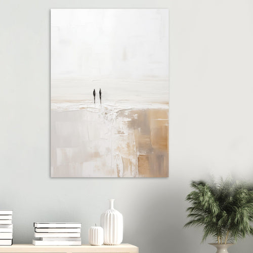 Artfulprints Poster Abstract - Silhouettes 2   - 50x70 cm - Wit