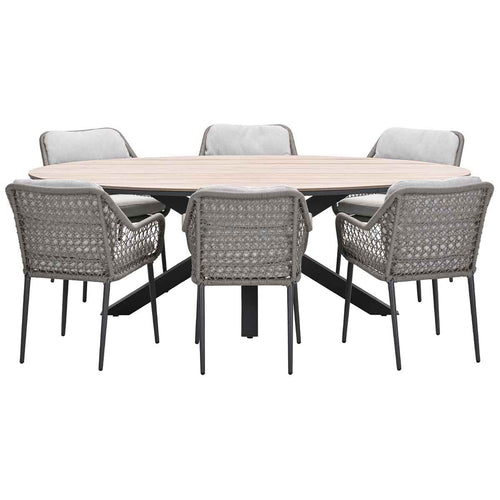 Garden Impressions tuinset Pemba - Tulli - taupe - 220x115 cm - 7-delig