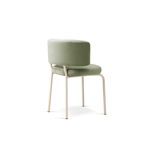 Set van 2 fluwelen stoelen Dora flueel groente - 57x58x75cm