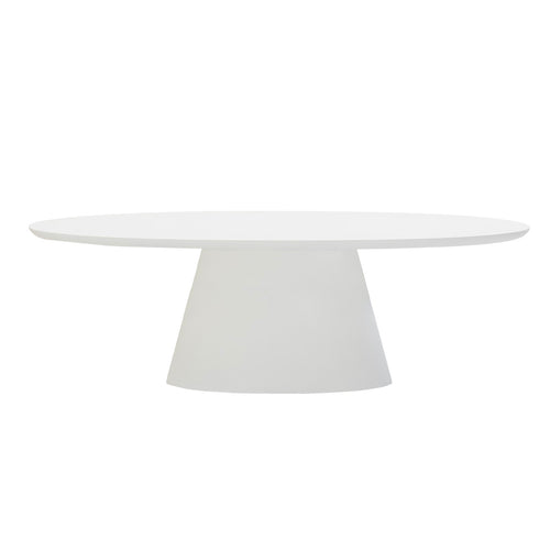 Giga Meubel Eettafel Cleo - Ovaal Wit - Eco Composiet - 240cm