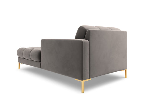 Cosmopolitan Design rechter chaise longue Bali flueel, lichtgrijs - 185x102x75cm