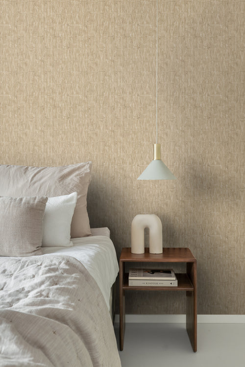 ESTAhome behang grafische lijnen warm beige - 50 x 900 cm - 131417 - vtwonen shop