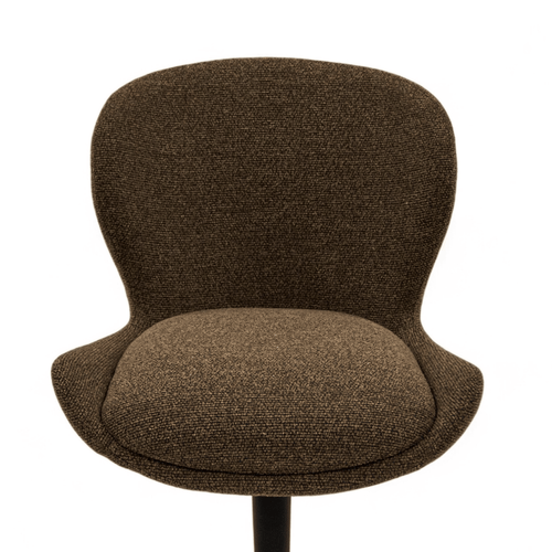Furnhouse eetkamerstoel Nicklas - Donkerbruin - Stof (Bouclé) - Set van 4