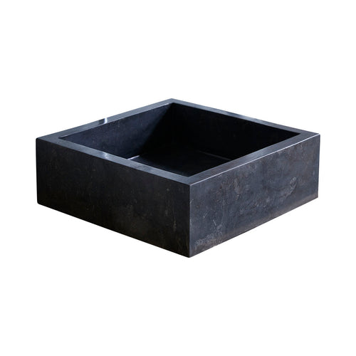 Tikamoon Marmeren waskom in dark grey b. 41 cm - Zwart