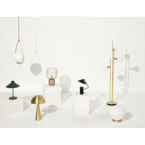 Hübsch tafellamp Bean - glas/ijzer - ø39xh28cm, e27 - vtwonen shop