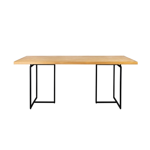 Dutchbone Class Eettafel Rond 220X90 cm Eikenhout - Bruin - vtwonen shop