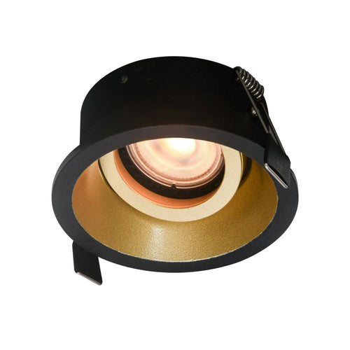 Artdelight Inbouwspot Roura - Zwart/Goud