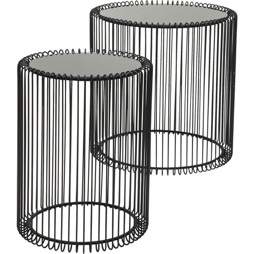 Kare Design Bijzettafel Wire Zwart (2/Set) Ø44cm - vtwonen shop