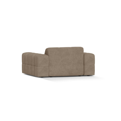 Cosmopolitan Design - Fauteuil Chicago chenille donkerbeige - 102x132x78cm