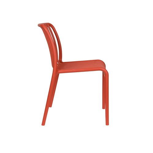 Housecraft Living Mante Tuinstoelen Kunststof Terra/ Rood - Set van 4 - vtwonen shop