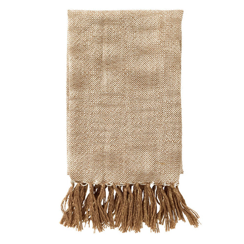 LORA - plaid 130x170 cm - gemêleerd - Greige - bruin