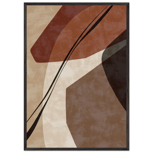 Artfulprints Poster met Lijst Boho – Desert mix   - 70x100 cm - Bruin