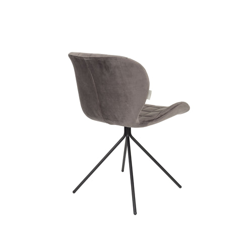 Zuiver OMG Velvet Eetkamerstoelen Grijs - Set van 2 - vtwonen shop