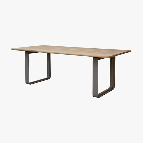 Tikamoon Tuintafel van gerecycled massief teakhout en aluminium voor 6/8 personen - Naturel