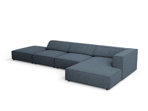 Cosmopolitan Design rechter hoekbank Arendal 5-zits, chenille, koningsblauw - 166x341x70cm
