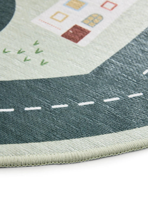 benuta kindervloerkleed Linus - groen - ø 120 cm