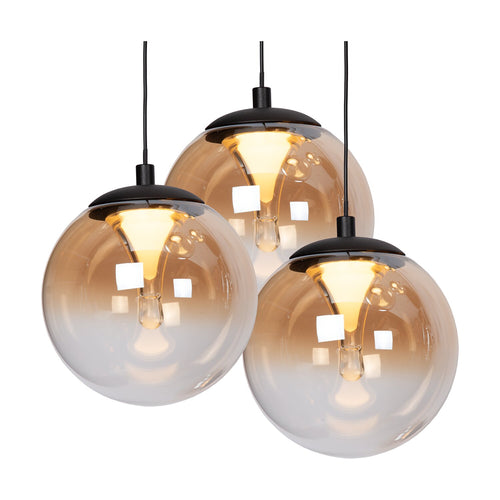 Atmooz hanglamp Monza 5 rond - zwart - Ø 45 x H 170 cm - geïntegreerde led