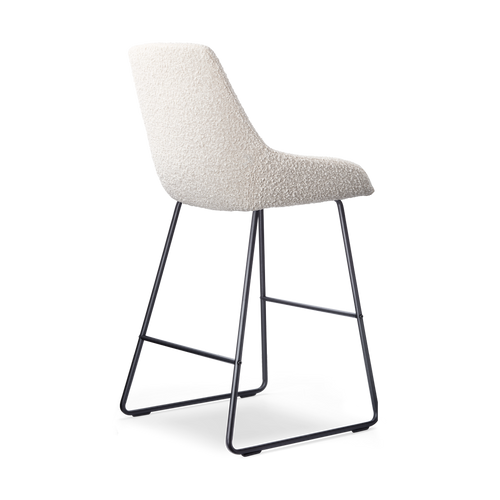 Nolon Nino-Isa Barkruk Bouclé Beige - Stof - Zwart Onderstel - 65 cm - vtwonen shop