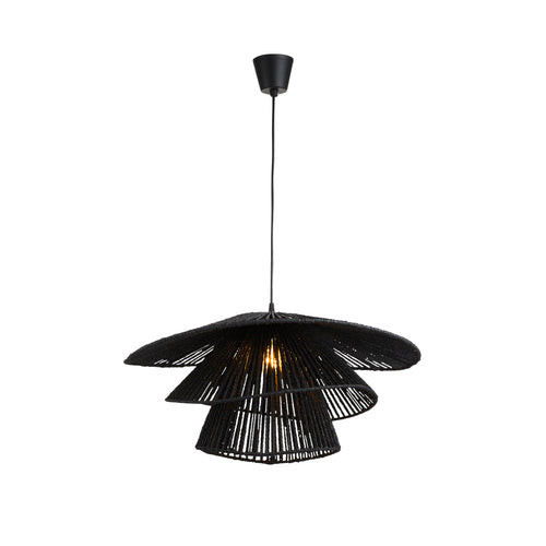 Lighto | Hanglamp Rotan Zwart Ø63 cm | Amara - vtwonen shop