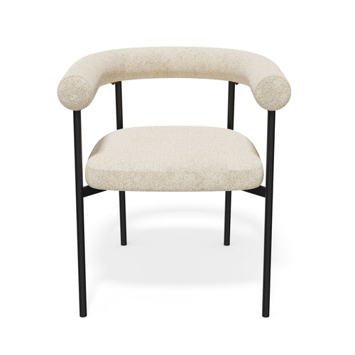 Premium Interiors - Set van 2 stoelen LOU - getextureerd fluweel crème 64cm