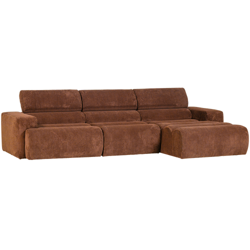 WOOOD chaise longue bank rechts Novi - Ribstof - Terra - vtwonen shop