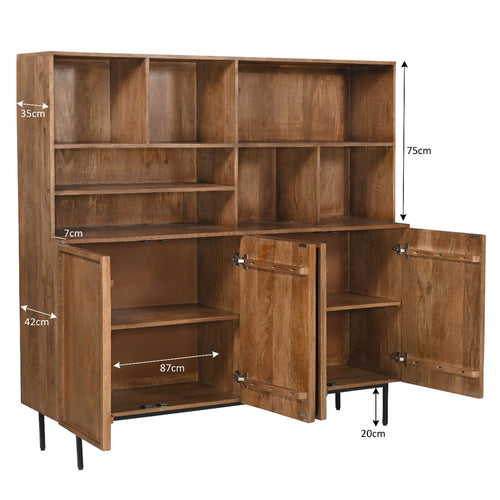 Livingfurn kabinetkast Elan - 180x150x45 cm - mangohout